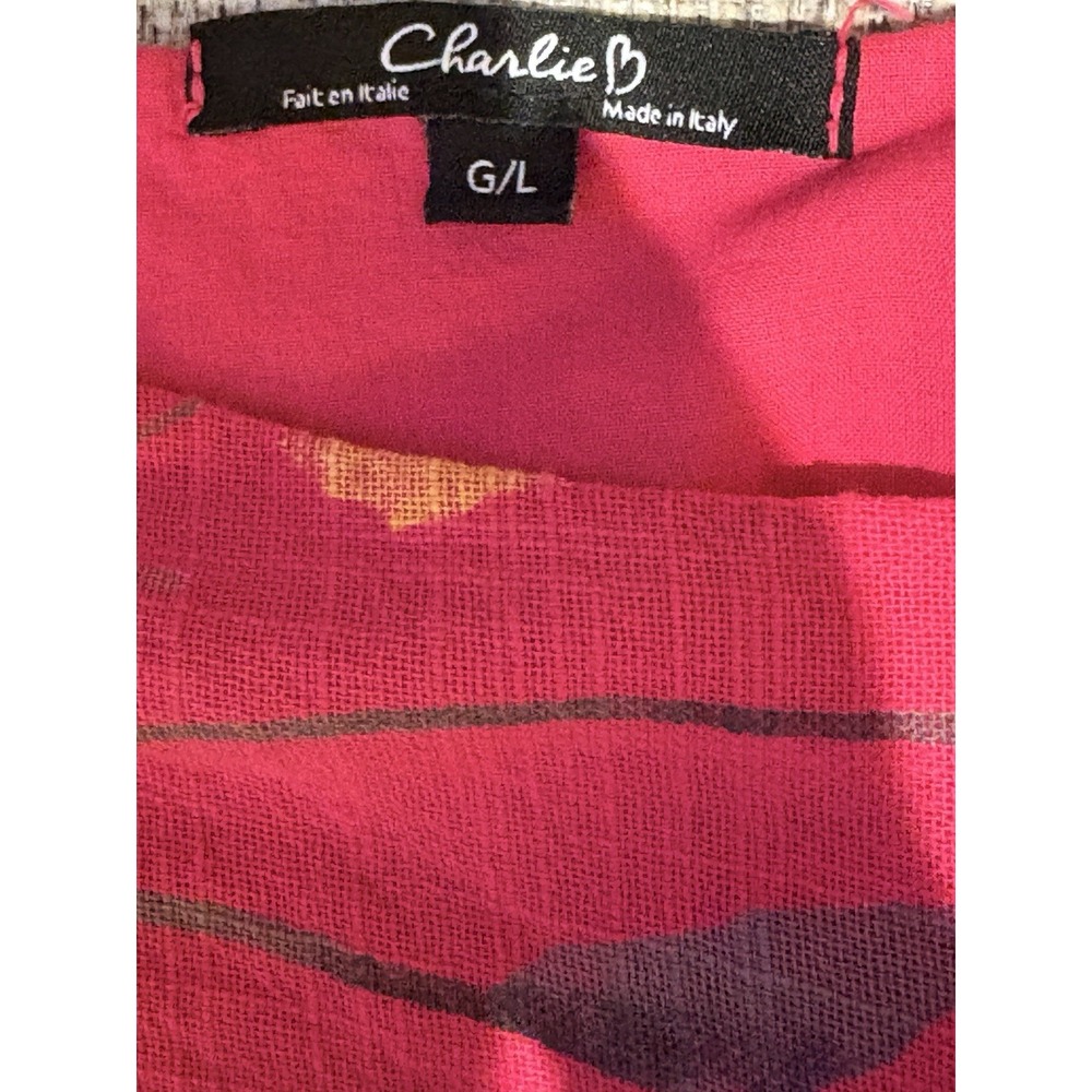 Charlie b Colorful Sleeveless Cotton Dress women's size L Gorp Cottage Core - Picture 12 of 12